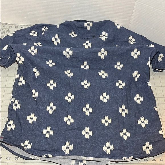 Ellison Navy and White Casual Button Down Shirt - Picture 9 of 9